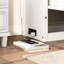 Lit simple en blanc avec remplacement de charge, tiroir et 2 unités de rangement - Représentant en pin de qualité, armoires-126005552