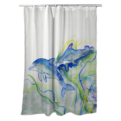 Rideau de douche simple dauphins Mariel