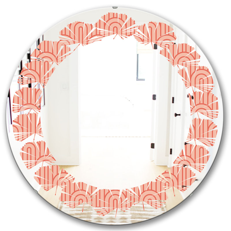 Miroir mural sans cadre Art Deco Waves II, H 31,5 po x l po