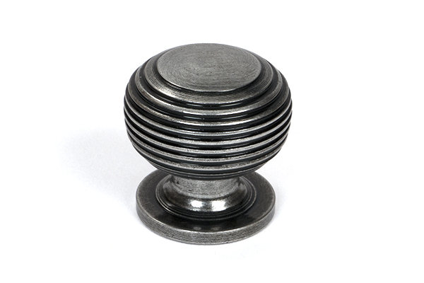 Beehive Cabinet Knob, Pewter Patina, 1.18" Knob Diameter