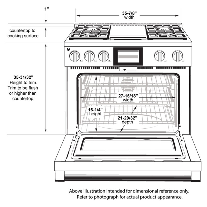 Monogram 36" Dual-Fuel Professional Range with Griddle