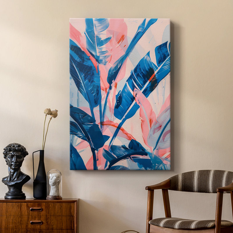 Jungle rose - galerie Cavas sur mesure, H 18 po x l 12 po