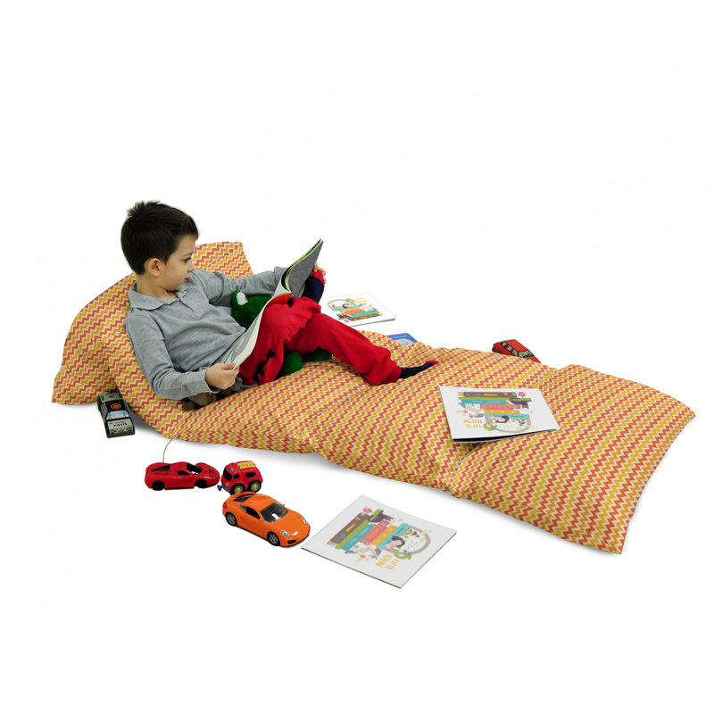 Housse de coussin d'extérieur Wavy Cheering, Orange / Jaune / Rouge, H 2 po x l 27 po x P 88 po