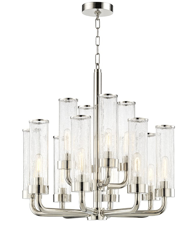 Soriano 12 - Light Chandelier, Polished Nickel