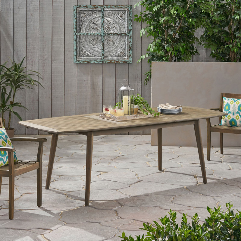 Durable Outdoor Expandable Dining Table, Patio Table, Gray