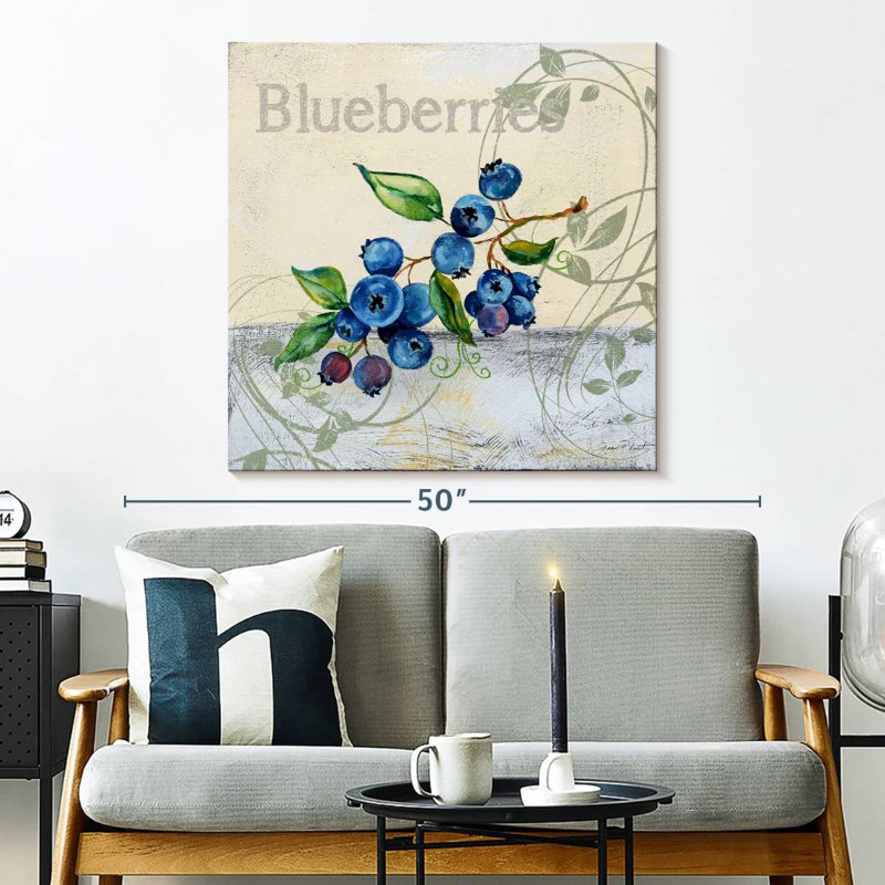 Yarlin Tutti Fruiti Blueberries, 33" H x 33" W