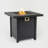 28-inch Iron Square Propane Fire Pit Table