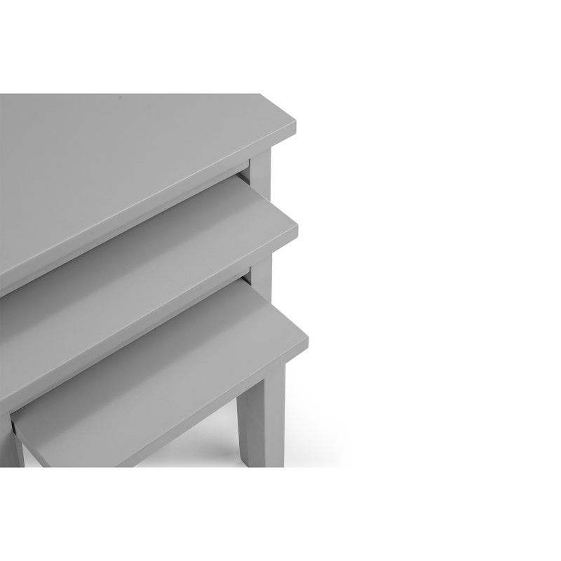 Elvina Solid Wood Nesting Tables, Grey