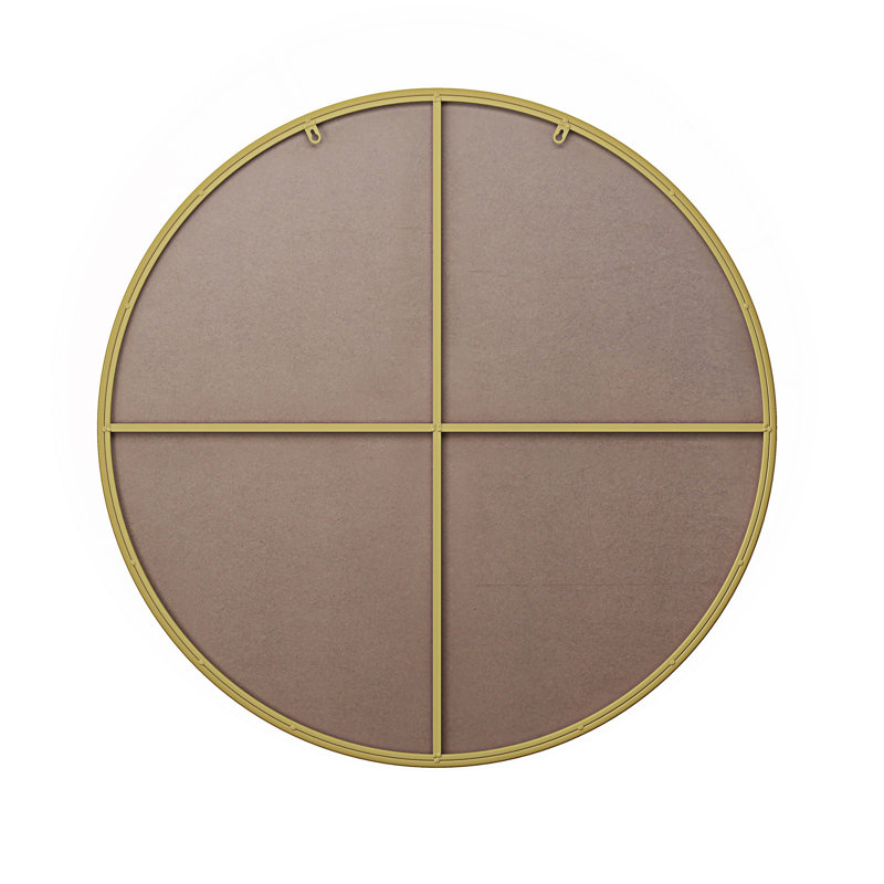 Miroir mural, miroir circulaire en pouces, miroir à cadre en métal, Doré, 36,03 po x 36,03 po