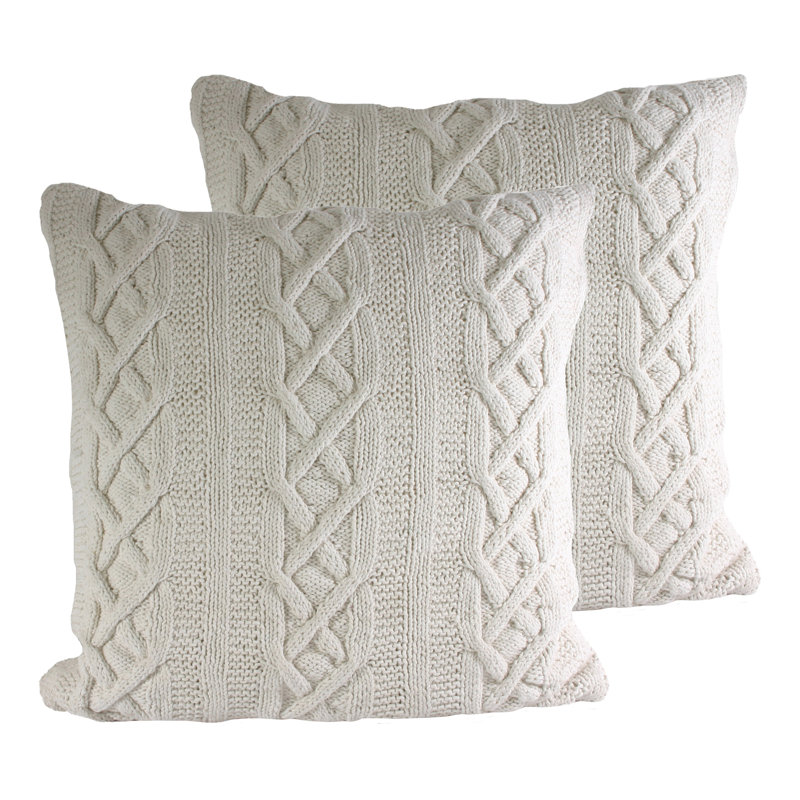 Boan Square Cushion, Cream