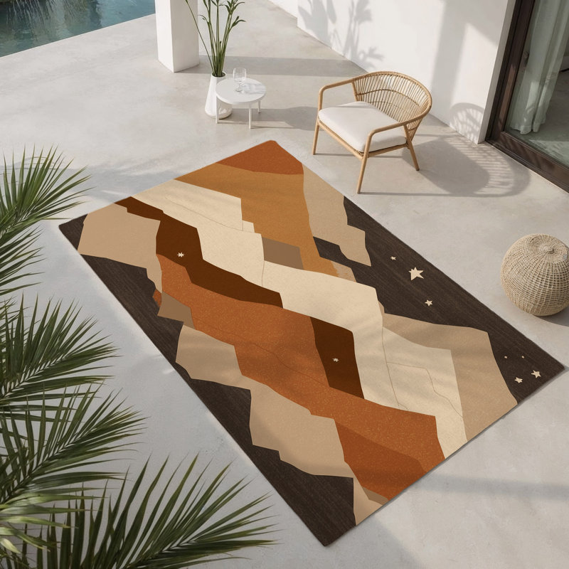Tapis intérieur et extérieur Starlit Ravine, Rectangle 1 pi 6 po x 2 pi 6 po