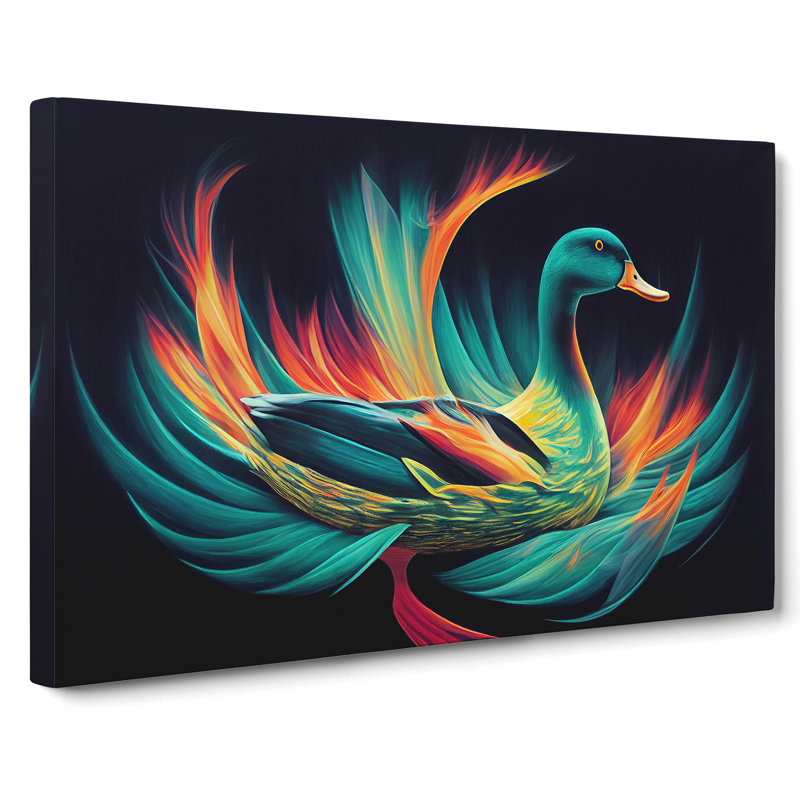 Flourishing Duck - Wrapped Canvas, 40cm H x 60cm W x 3cm D