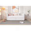 Lit de jour simple rembourré avec dossier ergonomique et 2 tiroirs-941954765