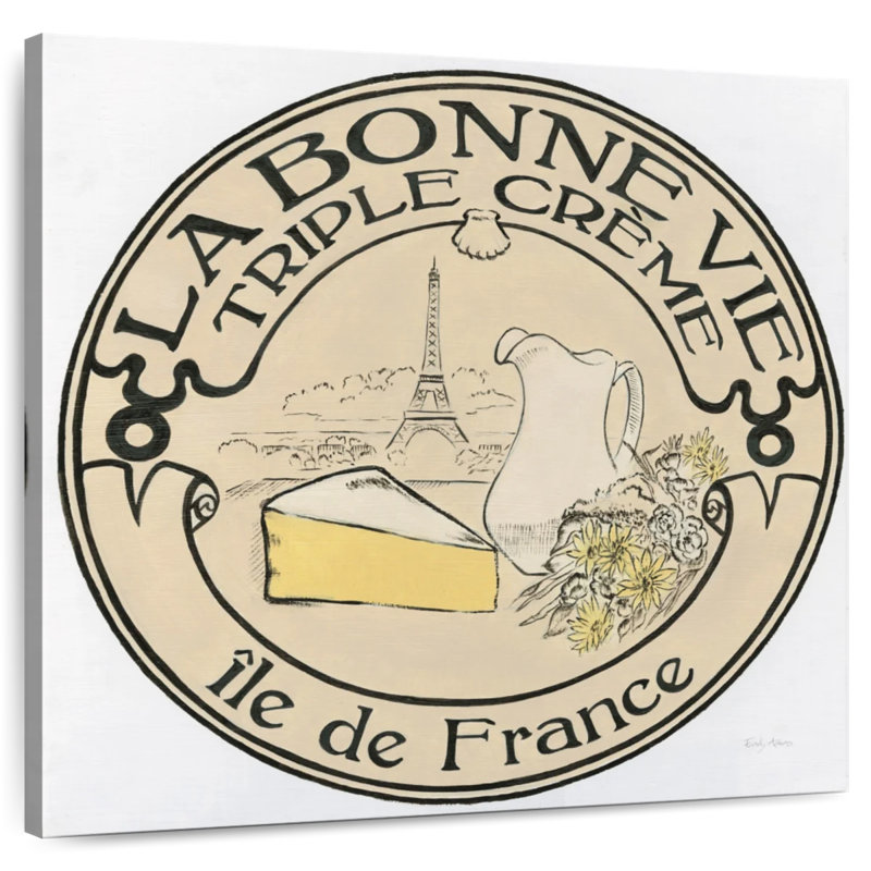 Étiquette de fromage rétro III, H 20 po x l 20 po