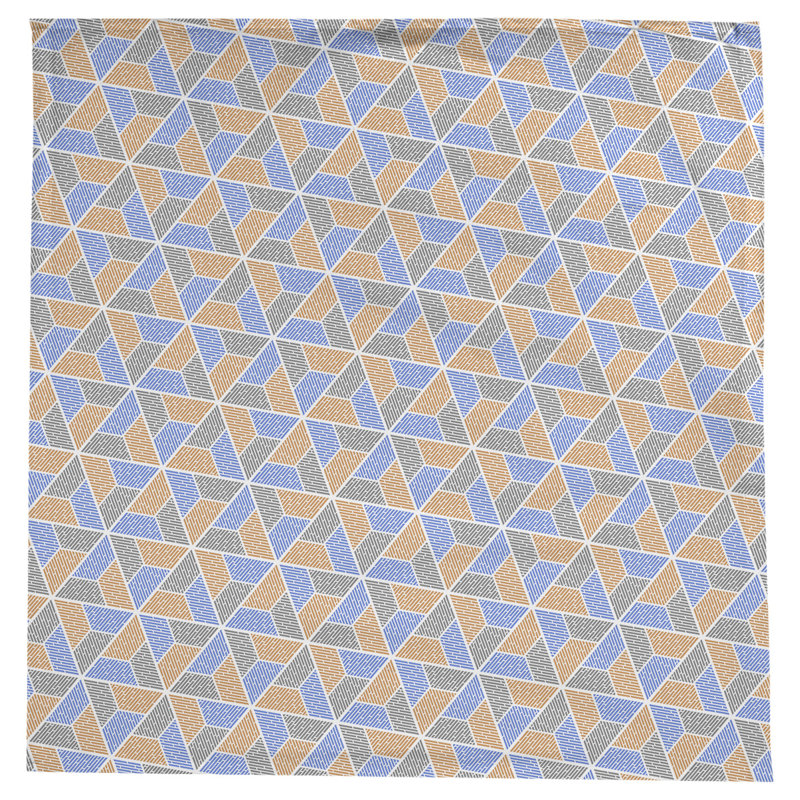 Nappe trapézoïdale Leffel, Bleu / Orange / Gris
