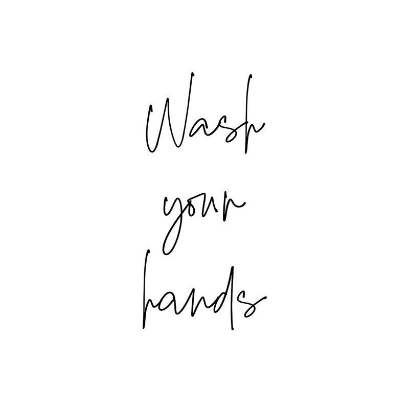 Wash Your Hands by Ninola Design - Wrapped Canvas Print, 66.04 cm H x 45.72 cm W x 3.175 cm D
