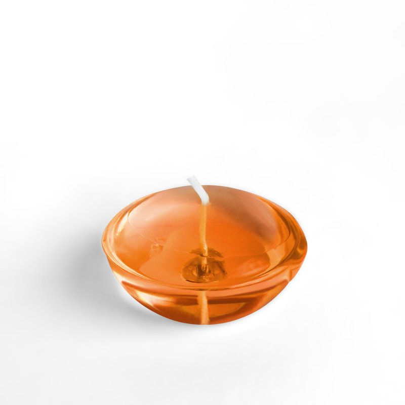 Bougie flottante non parfumée, 6, Orange