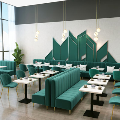 Modern and simple cafe restaurant bench(set of 2).
