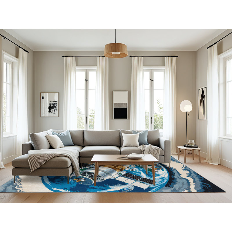 Tapis brun lavable à la machine, Rectangulaire 8 pi x 12 pi