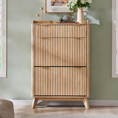 Shoe Storage Cabinet With Grooves
