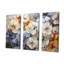 «Blue and Gold Minimalisme Pansy Delight I», ensemble d'impressions d'art mural-107768607-107768611
