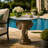 Brown Elephant Head Accent Table