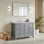 Meuble-lavabo simple autoportant 48 po avec plateau en marbre 48 po