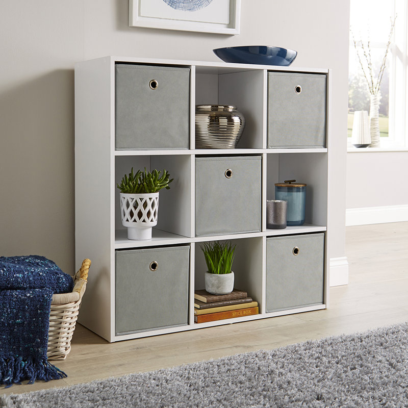 Stenberg 90cm H x 90cm W Cube Bookcase, White