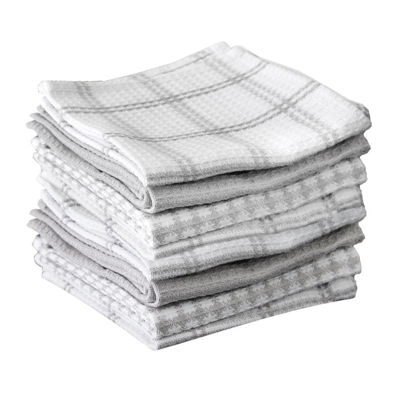 T-fal Flat Waffle Kitchen Dishcloth Set, Gray