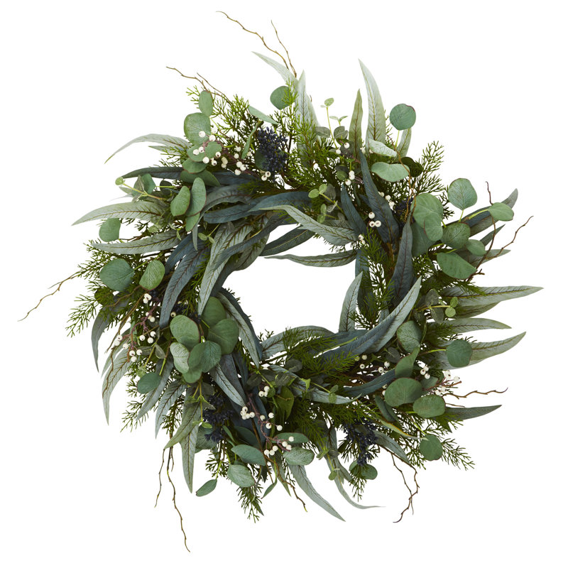Faux Eucalyptus Polyester 24'' Wreath