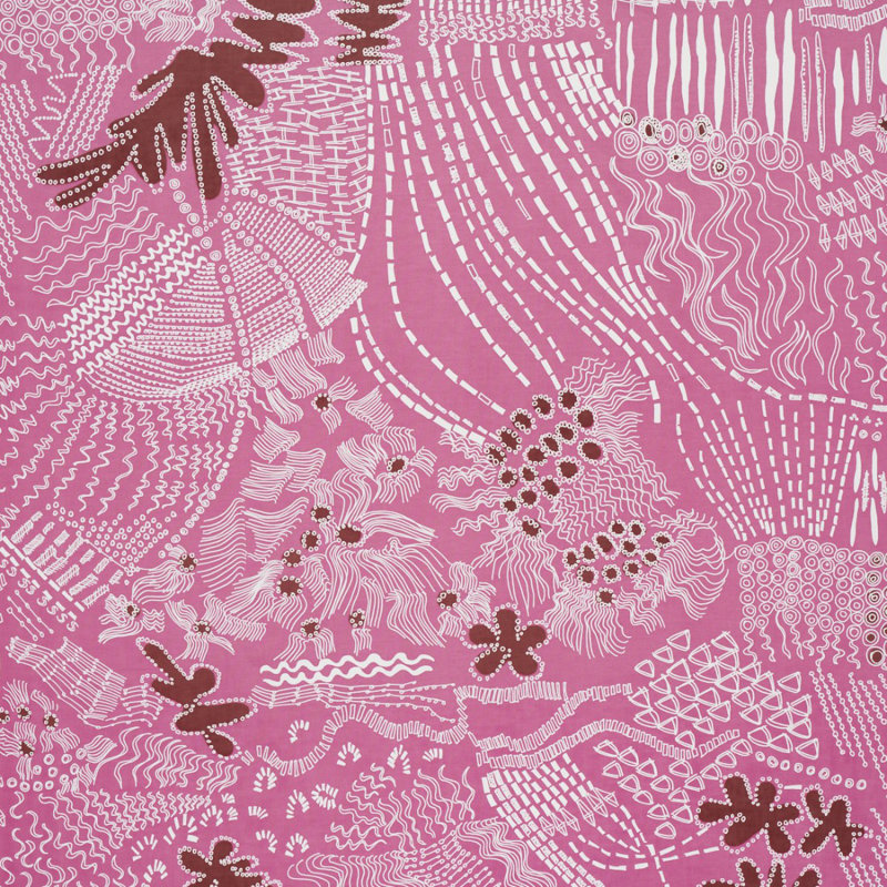 Tissu Schumacher x Clements Ribeiro Haven, Rose / marron