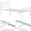 Minimalist Metal Bed Frame with Slatted Headboard-800080613-682358408