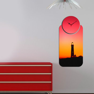 Ensemble de 2 horloges murales décoratives Chic, design moderne, 26,8 x 12,6 pouces | Fabrication 100% bois aggloméré, épaisseur: 0,1 pouce | Parfait pour le salon, le bureau ou la chambre à coucher, les garde-temps élégants et fonctionnels