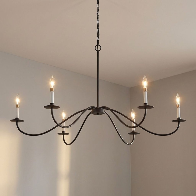 Aliaa 6-Light Metal Candle Style Chandelier