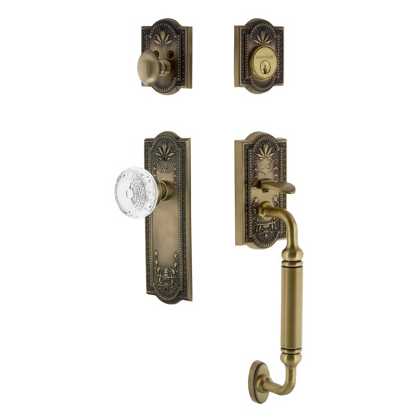 Nostalgic Warehouse Meadows Handle With Knob And Deadbolt Reversible ...