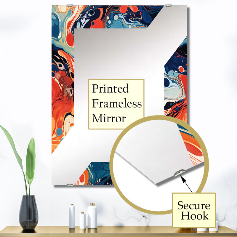 Miroir mural à encre liquide liquide MIR137207, 40 po x 30 po