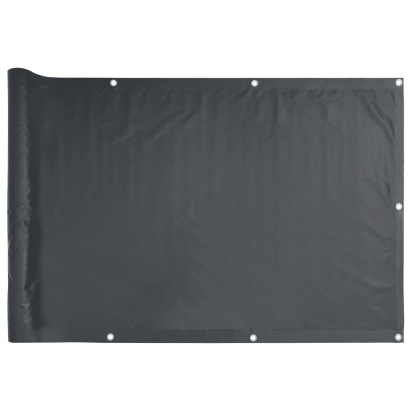 Chantavia Fabric Balcony Privacy Screen, 500cm W x 120cm D, Anthracite