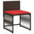  Patio Dining Set Brown PE Rattan Stackable Garden Dining Set