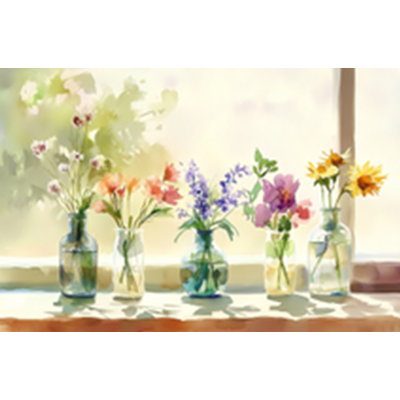 Abstract Wildflowers Canvas Print