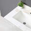 Comptoir de meuble-lavabo de salle de bain - marbre blanc de 31 pouces, dosseret de 4 po de hauteur, protection contre les dégâts d'eau, évier rectangulaire en pierre frittée de 31 po, prévention de l'absorption, trou de robinet pré-percé, fabrication-1260907489