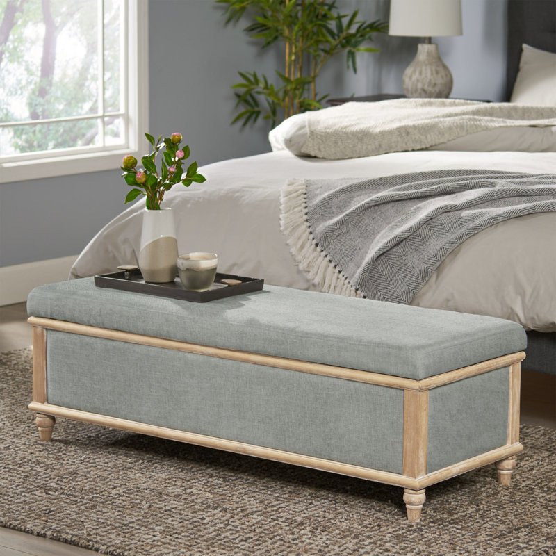 OSGOOD GRAY STORAGE OTTOMAN