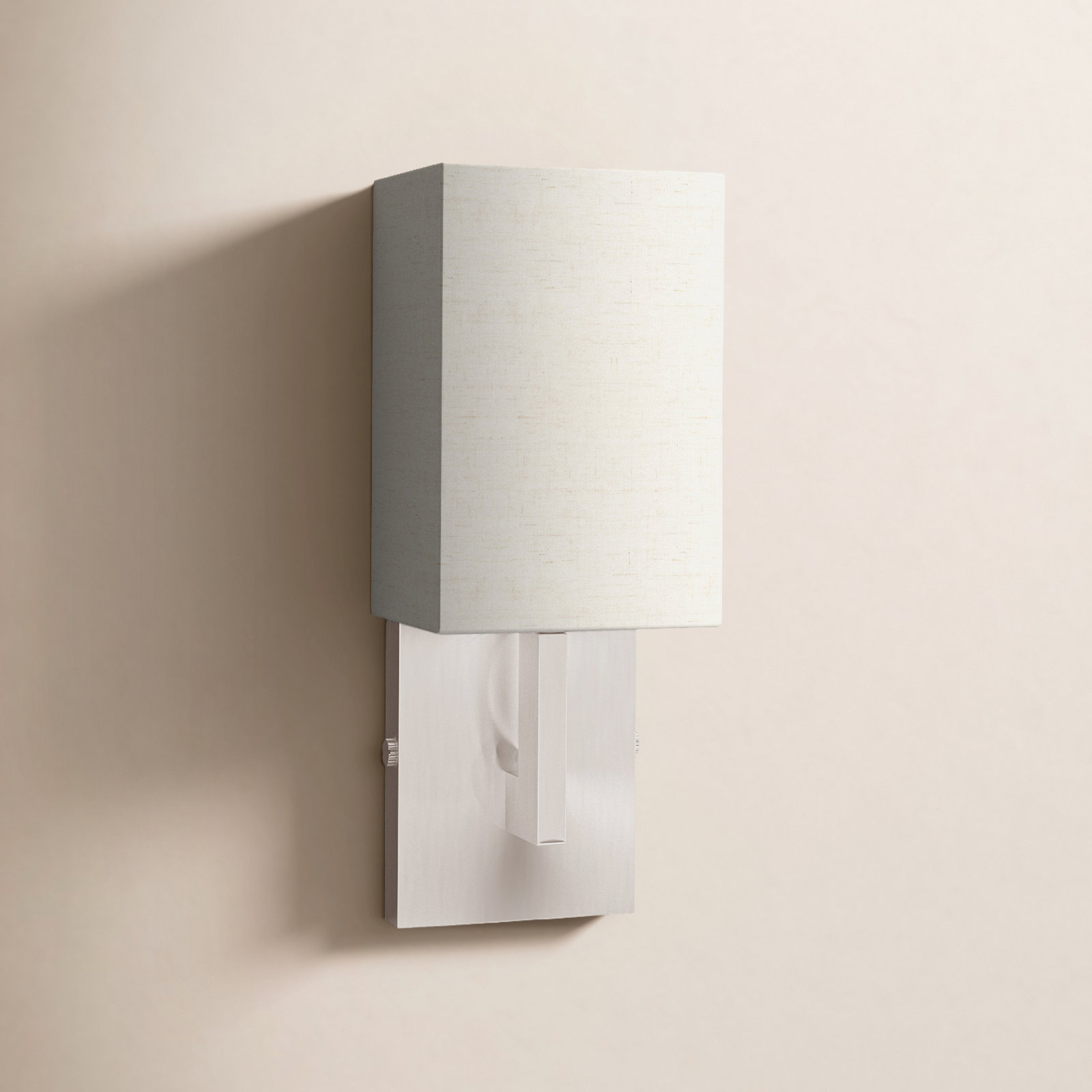 Flaire Single Light Dimmable Flush Mounted Sconce, Brushed Nickel, 12.25" H x 12" W x 36" D