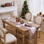 Chemin de table Jacquard - blanc / rouge foncé - motif floral en dentelle, 90 po de long, pour la cuisine, la salle à manger, la table basse, la fête et le mariage