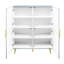 Cabinet contemporain gris avec finition ultrabrillante - 4 portes, tablettes réglables-2077494661-2077494666