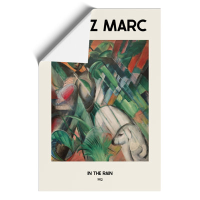 In the Rain Print by Franz Marc - Frameless Print