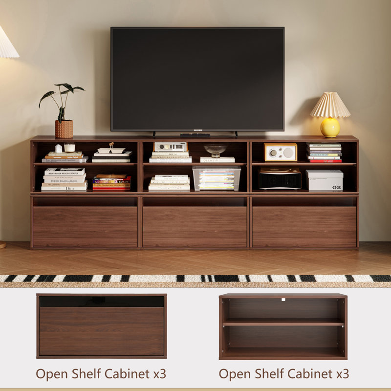 Armoire de rangement modulaire Sherry, unité de rangement en bois avec plusieurs configurations