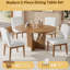 Ensemble de table de salle à manger extensible 5 pièces avec rallonge amovible pour petits espaces-187835252-187835255