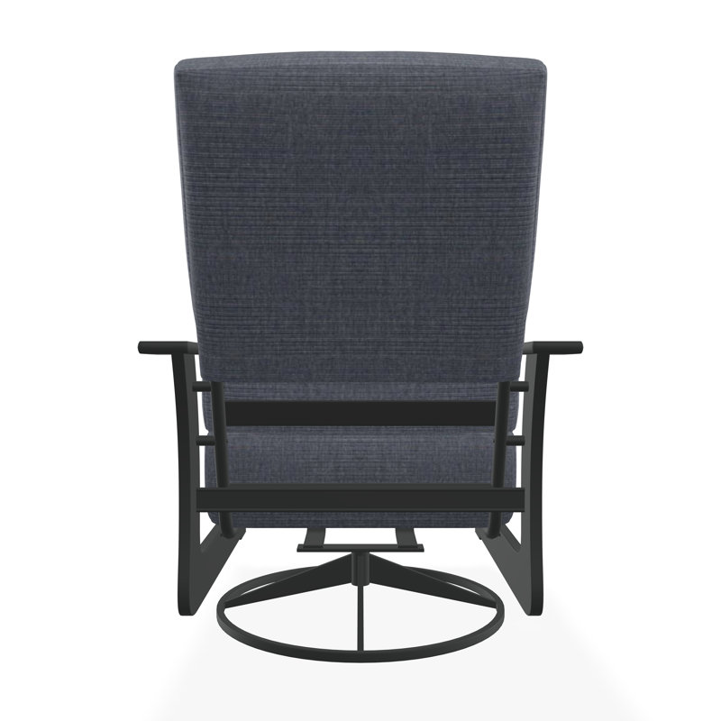 St. Catherine Polymer Outdoor Lounge Chair, Graphite, Proven Denim
