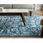 Tapis bleu clair à médaillon bohémien Dazzle-49353182