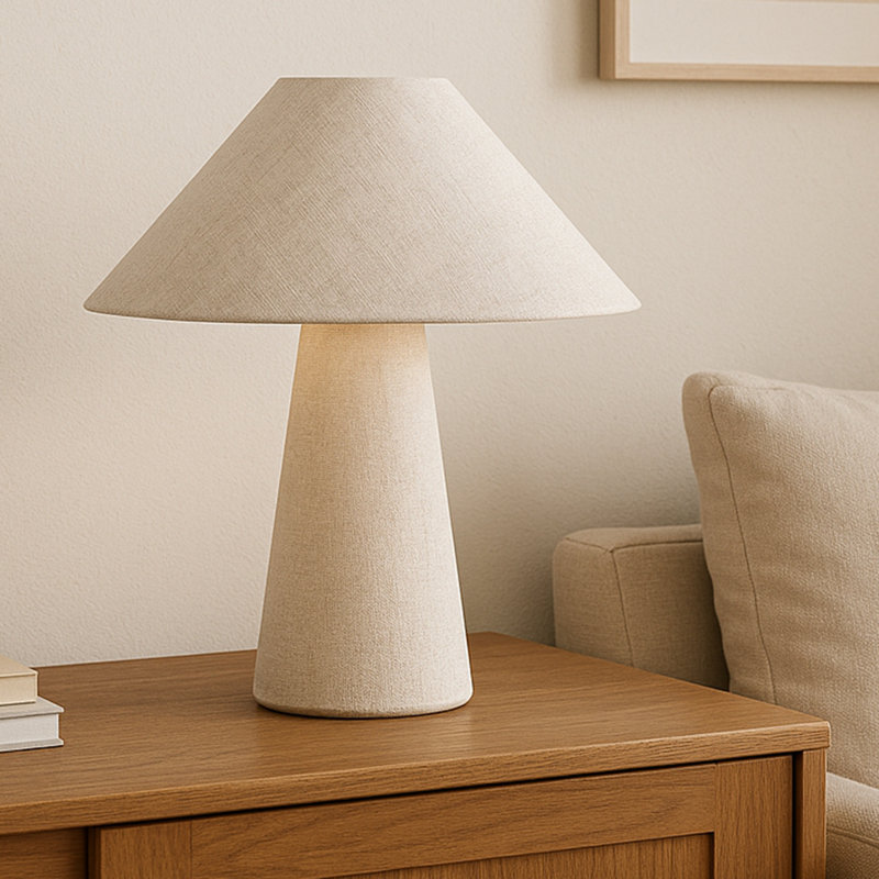 Marbella Nori Table Lamp Flecked White